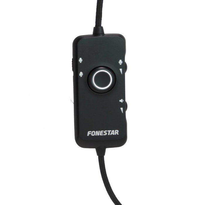 Fonestar Auricular Estéreo WIN-U USB con Micrófono LED Cable 2m para PC Mac PS4 Xbox